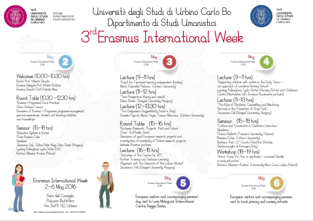 Ufficio Erasmus Urbino dal 2 al 6 maggio a urbino l erasmus international week Ufficio Erasmus Urbino dal 2 al 6 maggio a urbino l erasmus international week