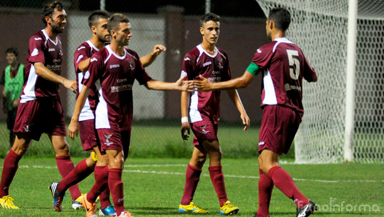 I giocatori dell'Alma Juventus Fano in campo