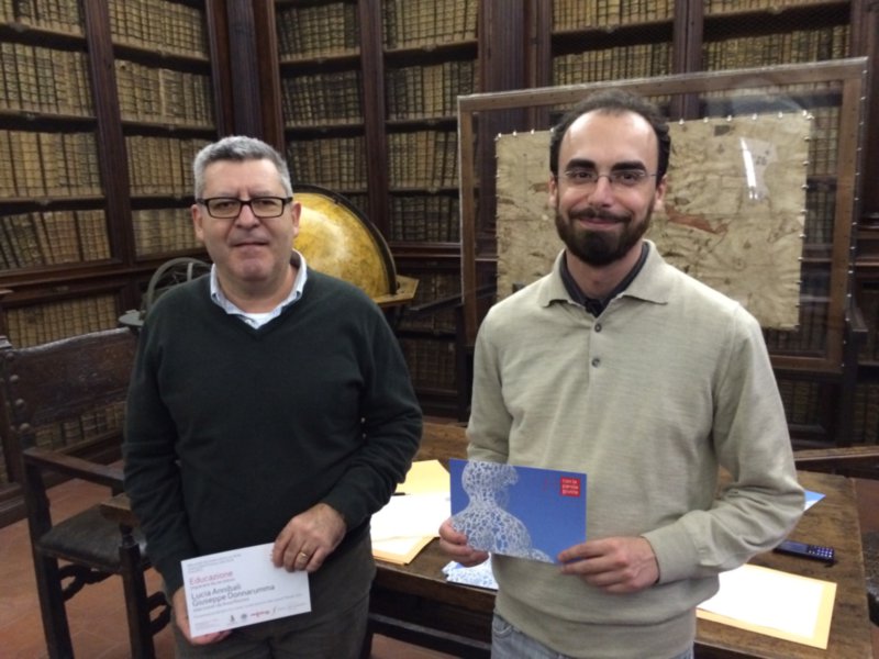 Danilo Carbonari e Samuele Mascarin alla presentazione della rassegna "Con le parole giuste"