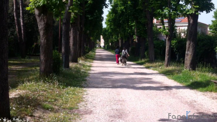 Il parco cittadino dei Passeggi, in via Roma a Fano