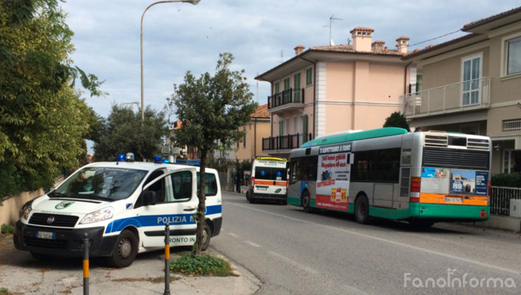 L'incidente in via Vittorio Veneto a Fano