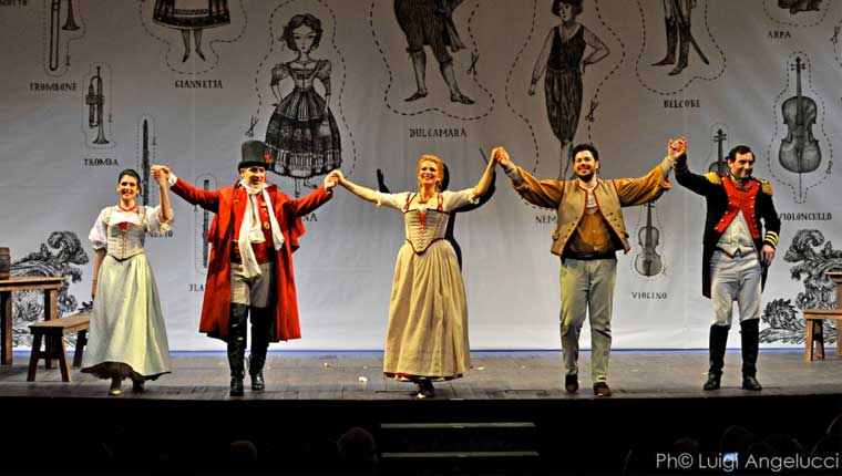 I protagonisti dell'Elisir d'Amore al Teatro della Fortuna di Fano