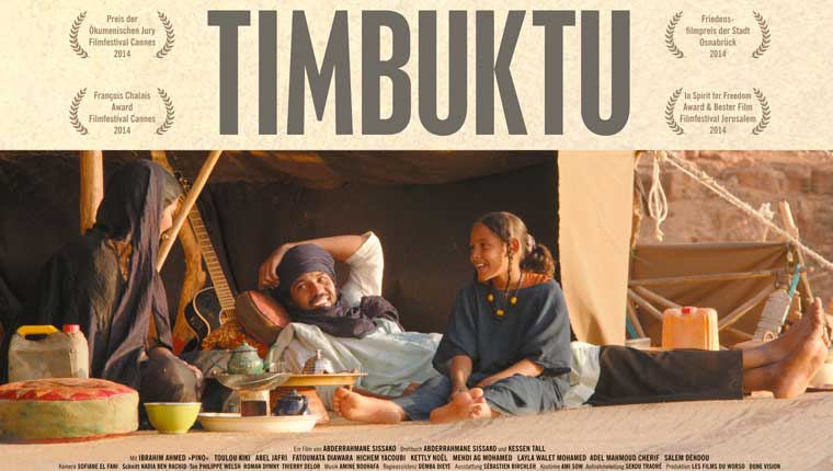 La locandina del film Timbuktu che sarà proiettato al Politeama di Fano per la rassegna Cinefanum