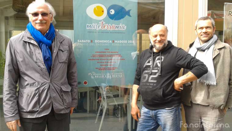 Pagnoni, Bocchini, AMbrosini, ideatori dell'iniziativa "MareTerraMia" in programma a Fenile di Fano il 2 maggio