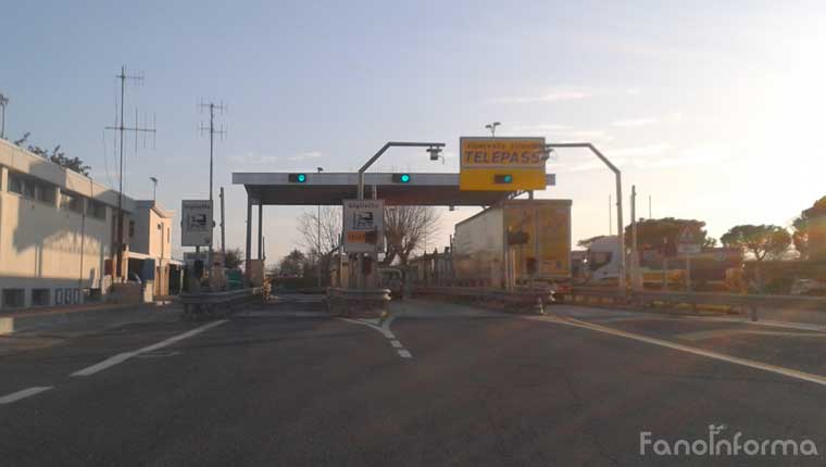 Il casello autostradale di Fano