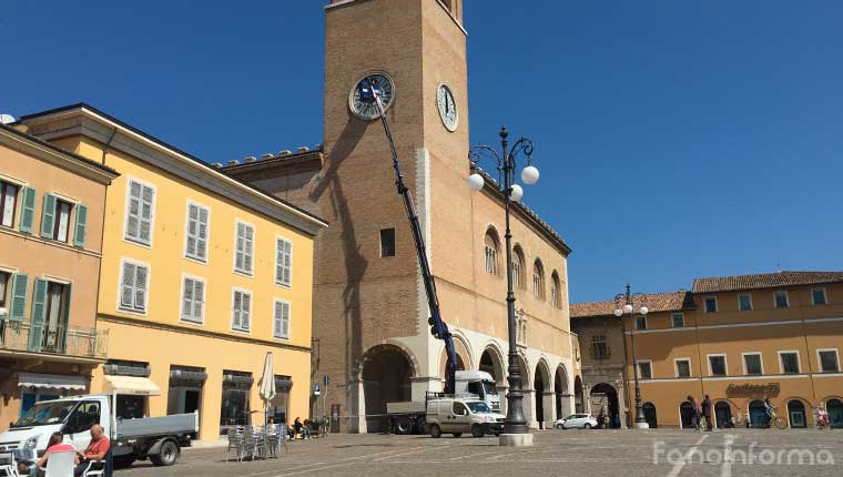 L'orologio di piazza XX Settembre a Fano