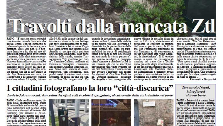 L'edizione di oggi del quotidiano Fanoinforma con le notizie sulla città di Fano