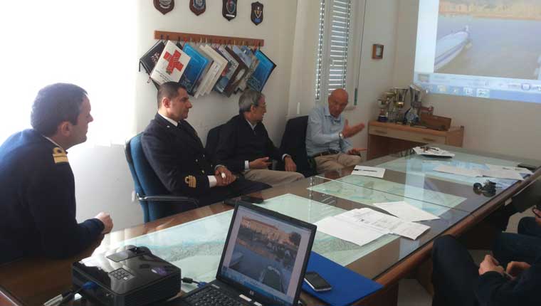 La riunione tecnica nella sede della capitaneria di porto di Pesaro