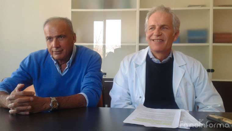 Alberto Marabini e Claudio Cicoli direttore della Ostetricia e Ginecologia del San Salvatore di Pesaro e del Santa Croce di Fano