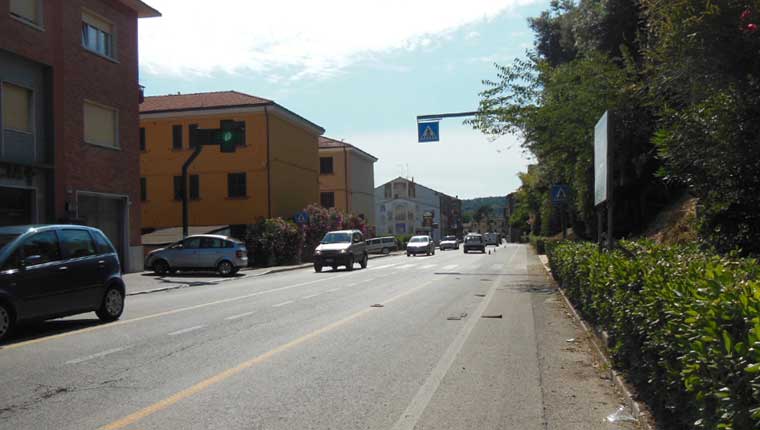 Il nuovo tratto di pista ciclabile della “Bicipolitana” di Pesaro nel tratto compreso tra via Tolmino e Santa Maria delle Fabbrecce
