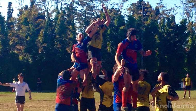 Un momento della partita del Fano Rugby contro Formigine