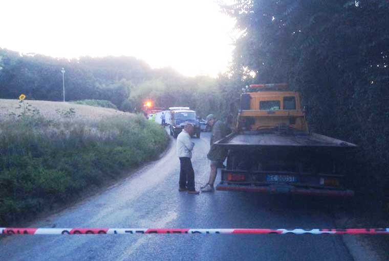 Il tratto di via della Selva dove è morto il piccolo Edoardo Serafini