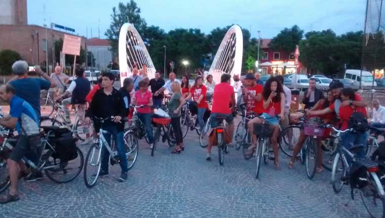 L'inaugurazione della pista ciclabile illuminata Fano-Fosso Sejore