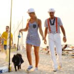 Erika Simone insieme al loro "Kiro" concorrenti della Doggy Fashion Night"