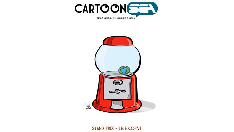 La vignetta del vincitore Lele Corvi del Premio CartoonSEA 2015