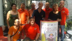 Gli organizzatori, insieme all'assessore agli Eventi Stefano Marchegiani, della Fano dei Cesarini