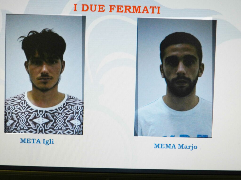 I due fermati: Igl Meta e Marjo Mema, accusati dell'omicidio di Ismaele Lulli, 17enne di Sant'Angelo in Vado