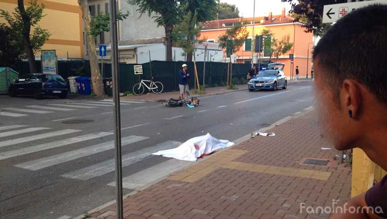 L'incidente in viale Gorizia a Pesaro