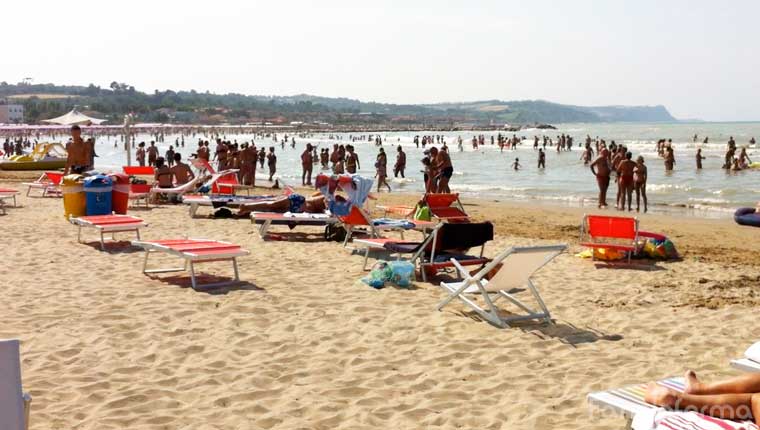 La spiaggia del Lido di Fano