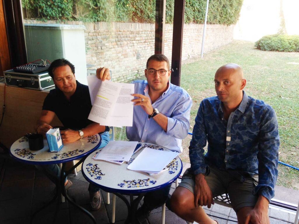 I consiglieri di opposizione Delvecchio, Santorelli e Garbatini