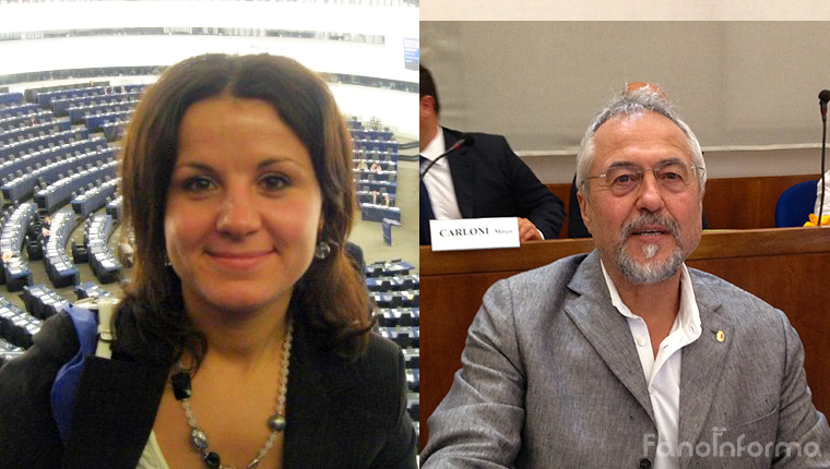 Dana Pierapoli e Giancarlo D'Anna, della lista civica Fano Città Ideale-Lista D'Anna di Fano