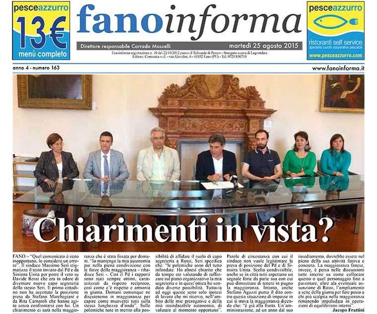 Fanoinforma n. 163 - 25 agosto 2015