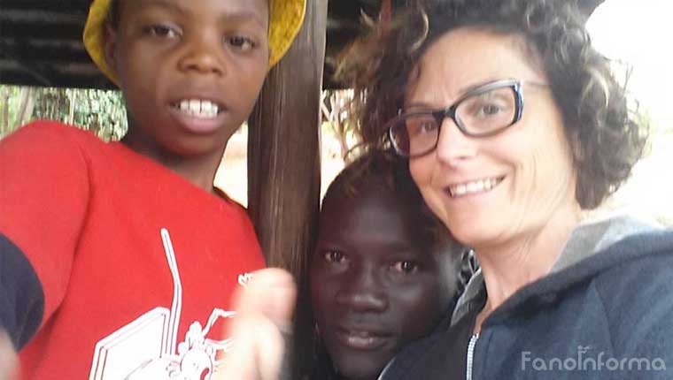 Anita Manti dell'Africa Chiama, in Kenya
