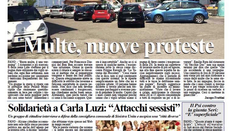 Il quotidiano Fanoinforma con le notizie della città di Fano di martedì 11 agosto 2015