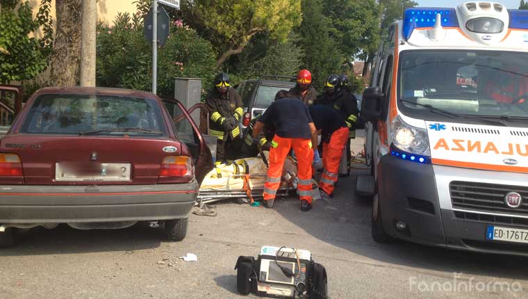 L'incidente in via del Domenichino di Fano