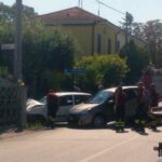 L'incidente in via Roma incrocio con via Arno a Fano