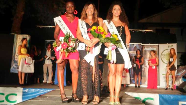 Dora Kyenge, Lucia De Mar, Silvia Sorrentino, Miss Over elette al Festival Rosciano Country durante il concorso organizzato da montanari Comunicazione di Fano