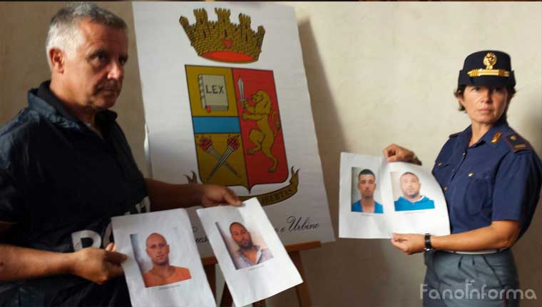 Le foto dei componenti della banda di professionisti del crimine sgominata dal commissariato di Fano