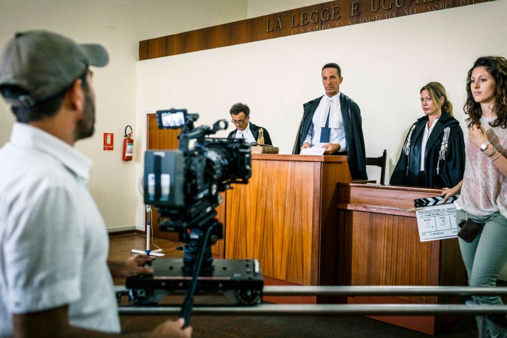 Foto del set de "Gli Sbancati 2 - Il Ritorno" del regista Henry Secchiaroli di Fano