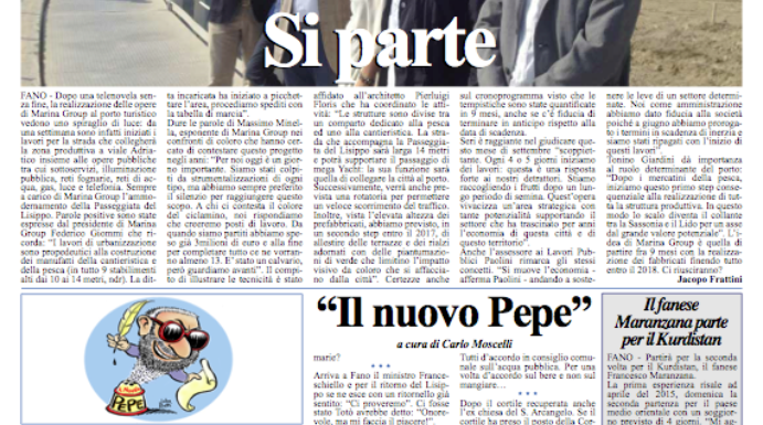 Il quotidiano Fanoinforma di oggi, venerdì 11 settembre, con le notizie della città di Fano