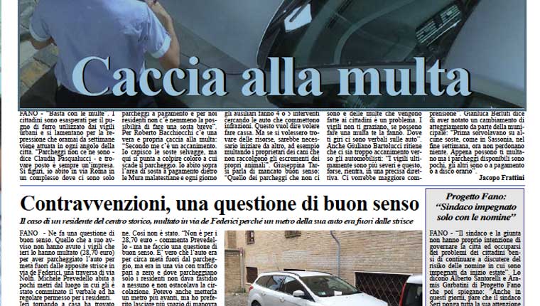 Il quotidiano Fanoinforma del 2 settembre 2015