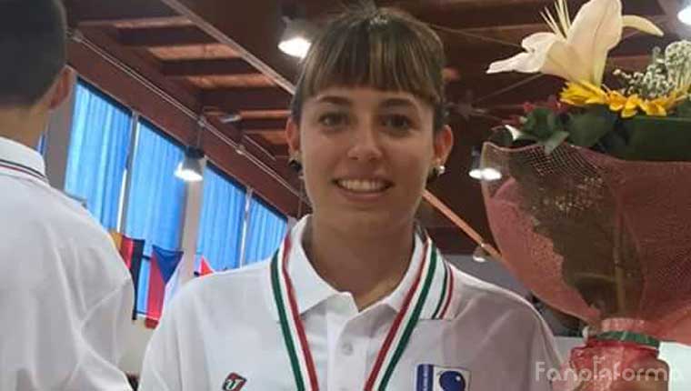 Flavia Morelli 16 anni di Lucrezia può esultare, è lei la nuova campionessa italiana Under 18 di Bocce in rappresentanza della Bocciofila Lucrezia