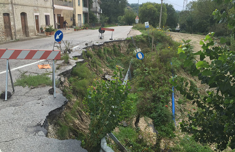 La frana di isola del Piano