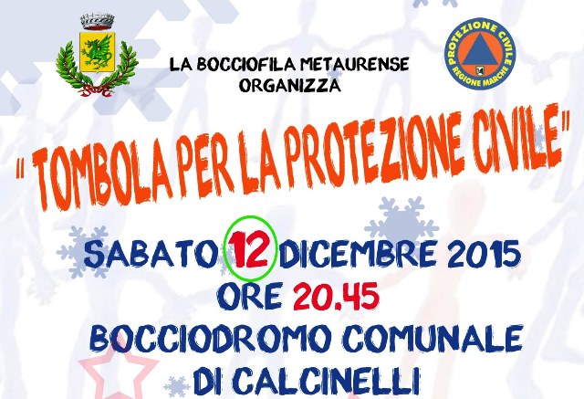 tombola per la Protezione Civile