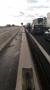 Traffico bloccato in autostrada