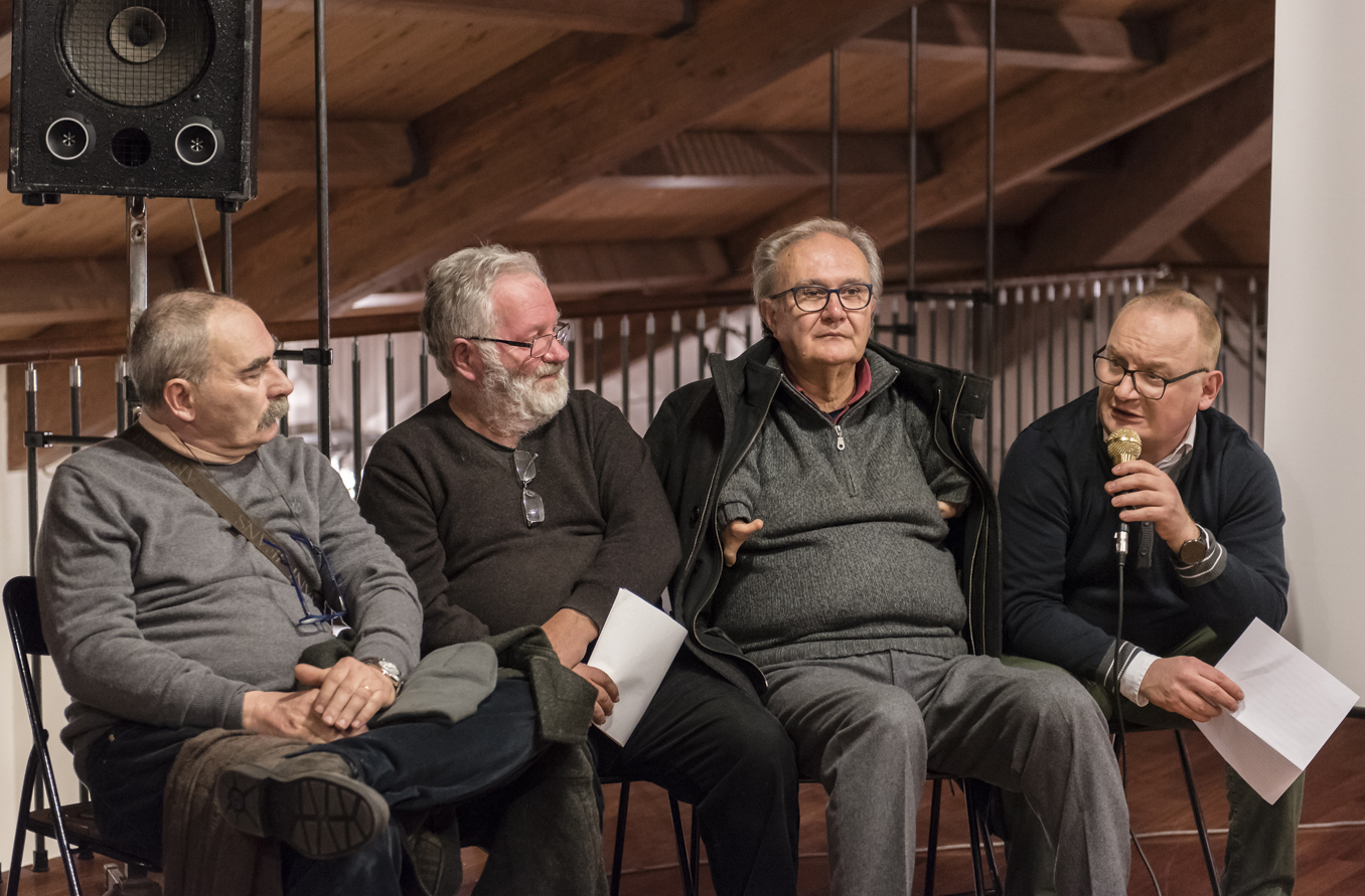 Da sinistra Sandro Rivelli, Claudio Cesarini, Paolo Talevi e Marcello Sparaventi ospiti in Puglia