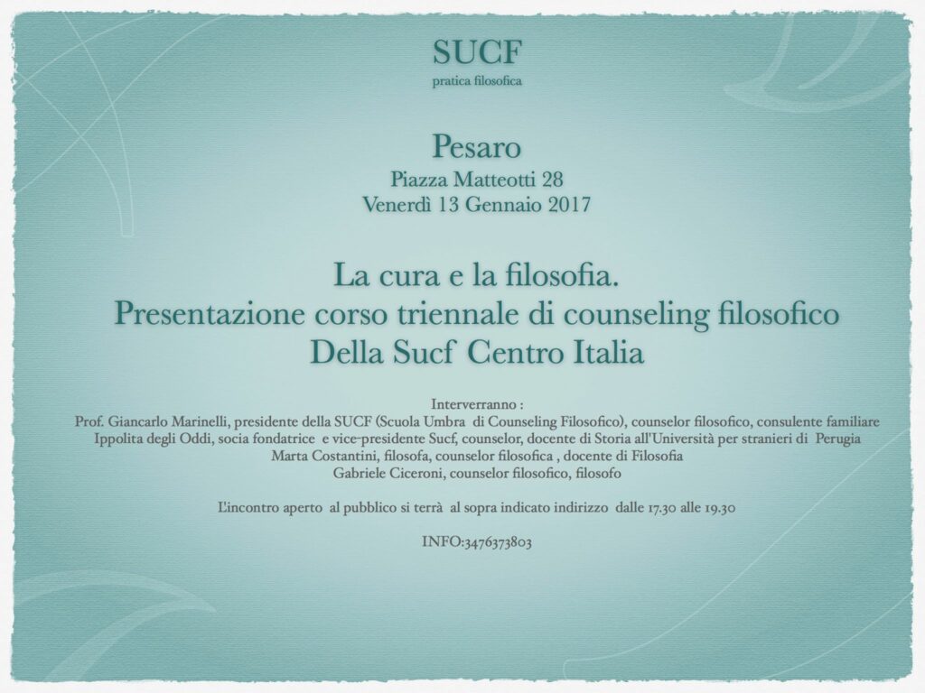 Scuola Triennale di Counseling Filosofico