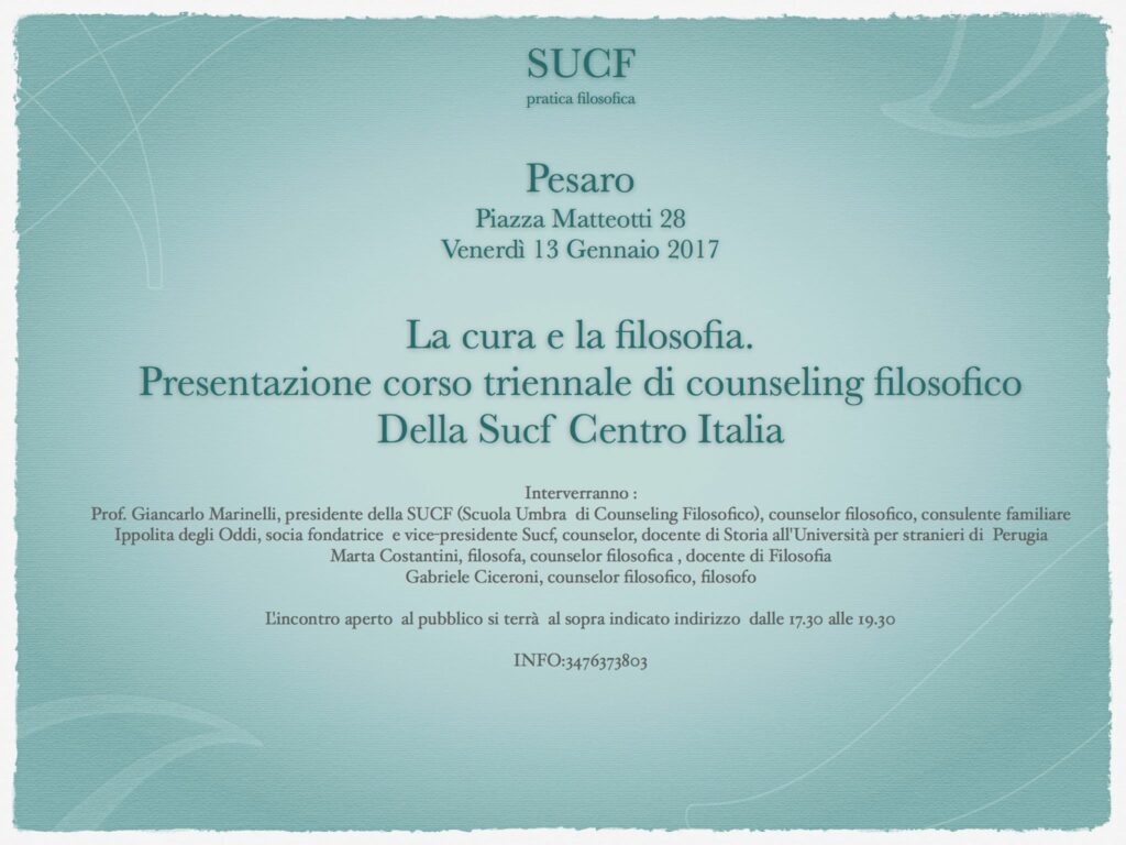 Scuola Triennale di Counseling Filosofico