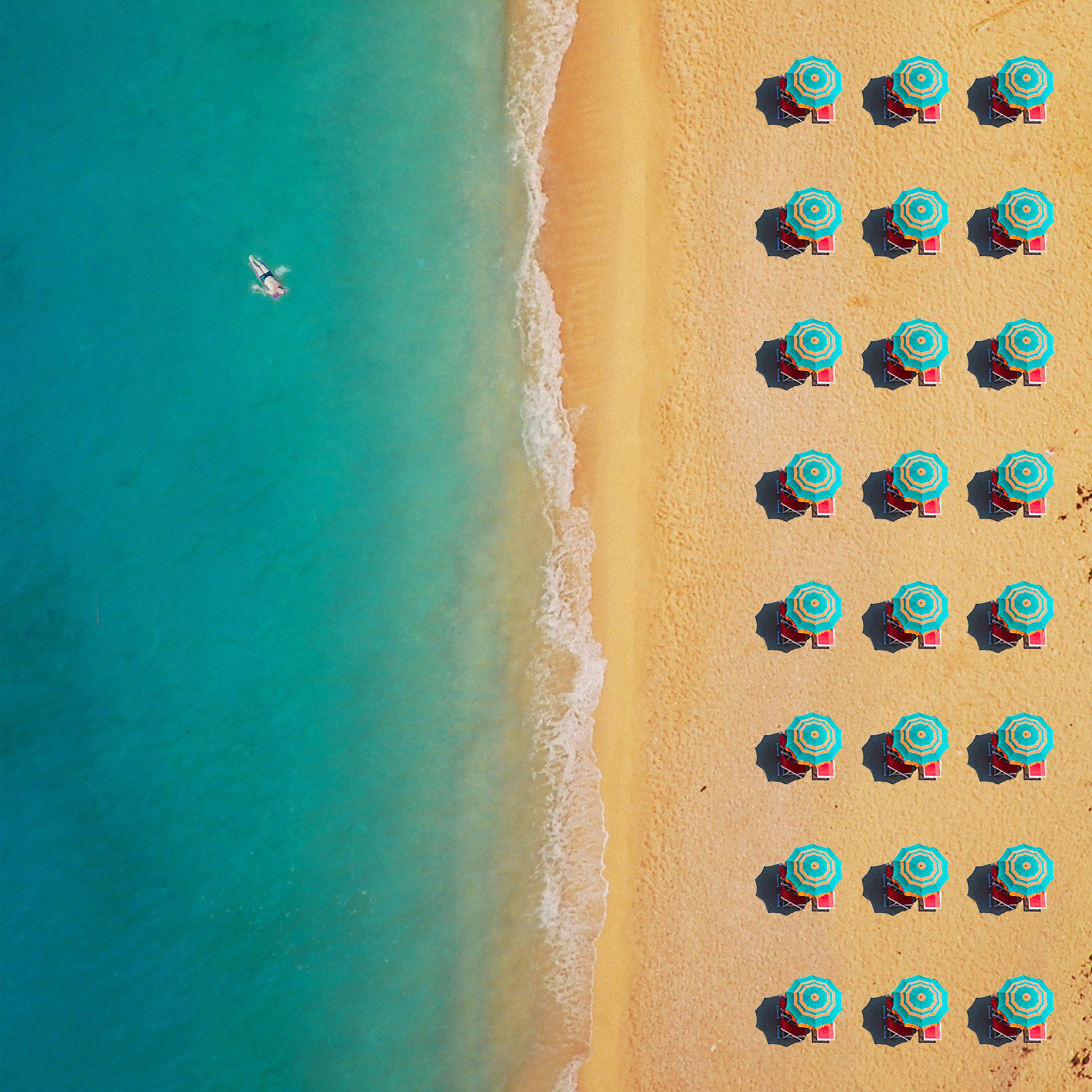 summer on a solitary beach