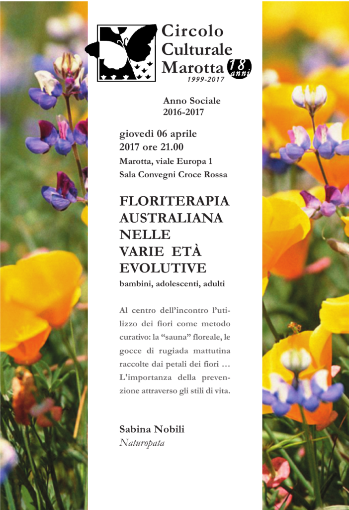 MANIFESTO 6 aprile 2017 FLORITERAPIA ASTRALIANA