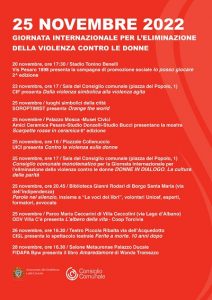 Manifesto incontri il 25 novembre 2022